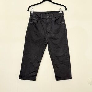 MOTHER Black Cropped Pants